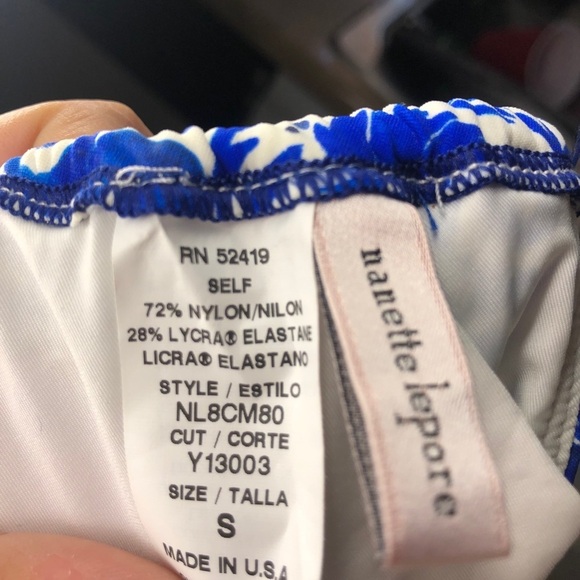 NWT Nanette Lepore Blue Two Piece Swimsuit - Picture 7 of 7